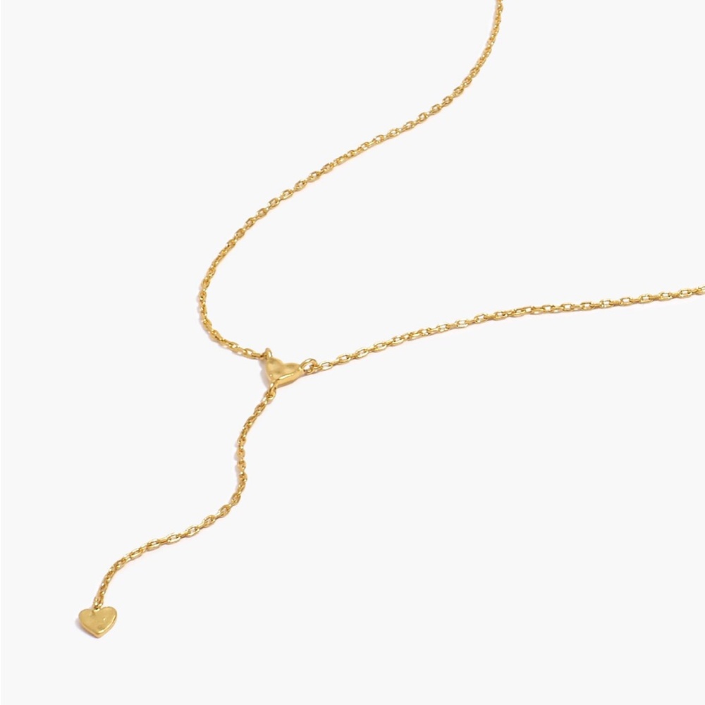 Madewell hammered heart lariat necklace